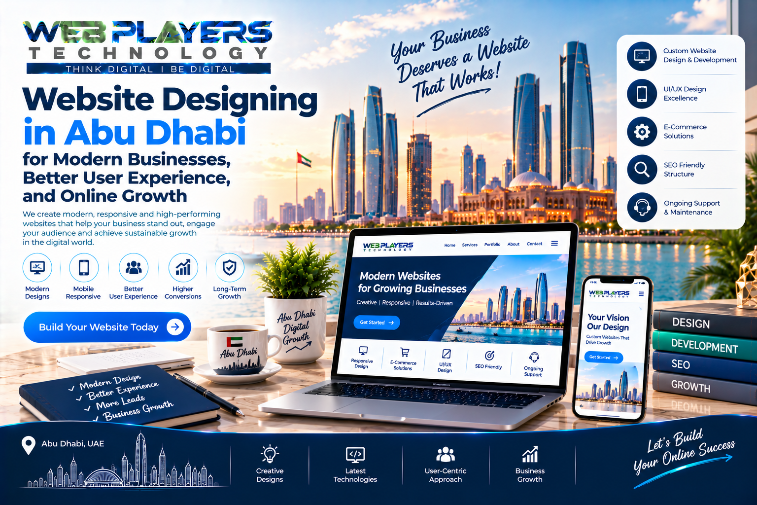 Website Designing in Abu Dhabi for Modern Businesses, Better User Experience, and Online Growth